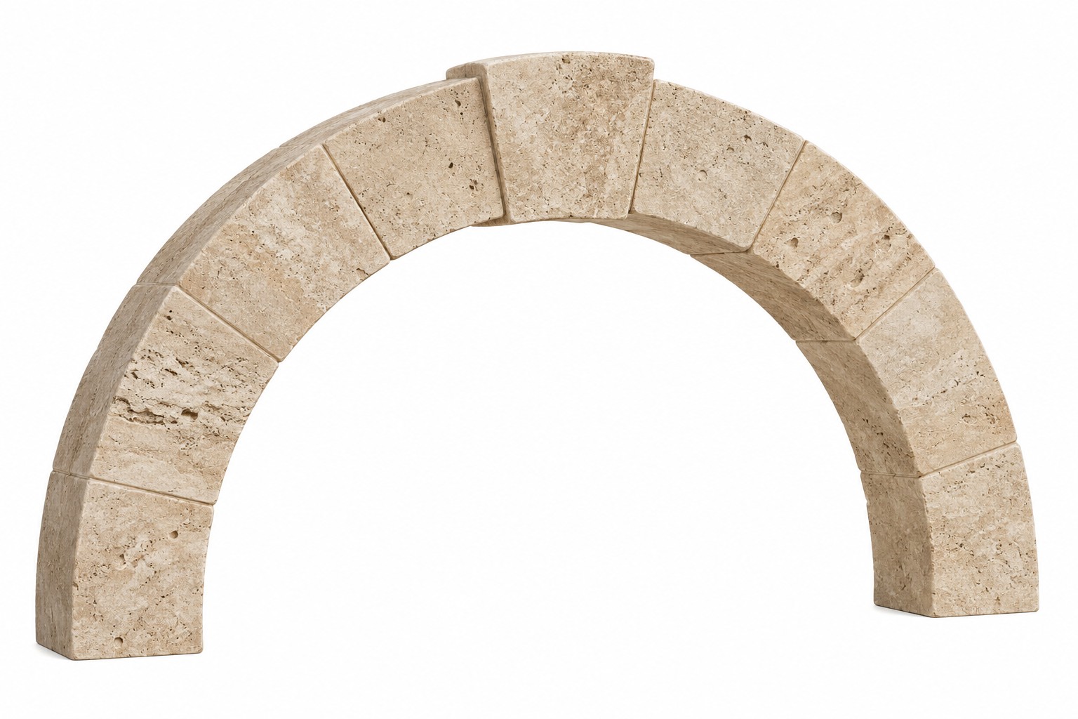 Esempio illustrativo: Arco in travertino beige
