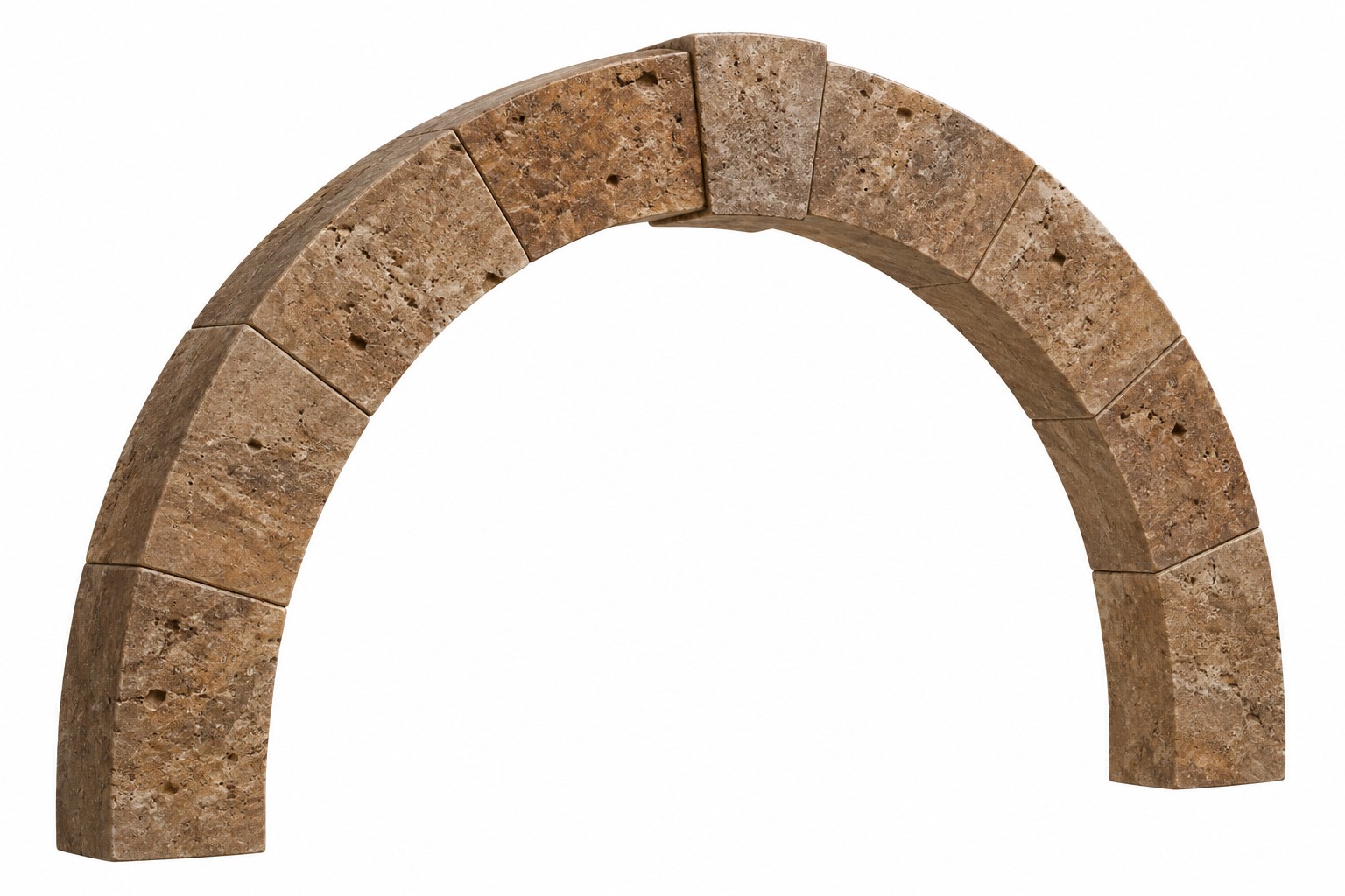 Esempio illustrativo: Arco in travertino noce