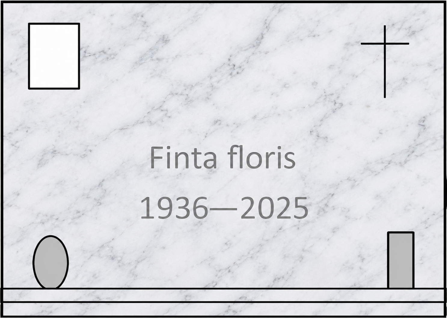 Epitaffio con mensola in marmo Bianco Carrara CD